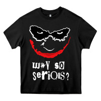 Black why so serious Heavy Core Tee - artisFamous