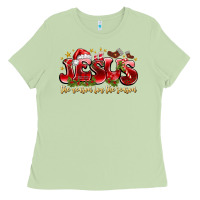 Matcha Jesus The Reason For The Season Ladies Tee - CowhideDigitalArt