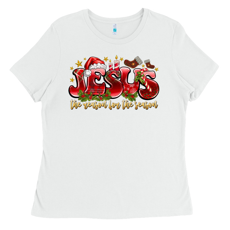 Jesus The Reason For The Season Ladies Tee by CowhideDigitalArt | Teevron
