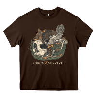 Chocolate Brown Circa Survive Heavy Core Tee - artisFamous