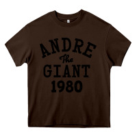 Chocolate Brown andre the giant 1980 Heavy Core Tee - artisFamous