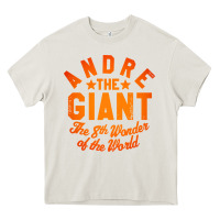 Cream andre the giant 8th wonder of the world Heavy Core Tee - artisFamous