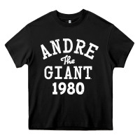 Black andre the giant 1980 Heavy Core Tee - artisFamous