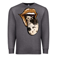 Charcoal Heather Western Leopard Cowhide Tongue Premium Sweatshirt - Jasminsmagicworld