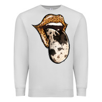 Dove Grey Western Leopard Cowhide Tongue Premium Sweatshirt - Jasminsmagicworld