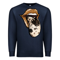 Navy Western Leopard Cowhide Tongue Premium Sweatshirt - Jasminsmagicworld