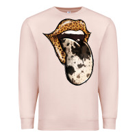 Pale Pink Western Leopard Cowhide Tongue Premium Sweatshirt - Jasminsmagicworld