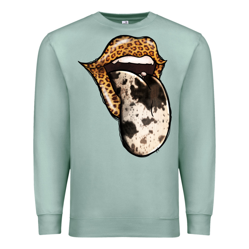 Western Leopard Cowhide Tongue Premium Sweatshirt by Jasminsmagicworld | Teevron