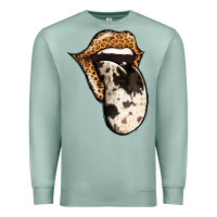 Seafoam Western Leopard Cowhide Tongue Premium Sweatshirt - Jasminsmagicworld