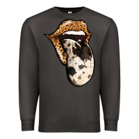 Smoke Western Leopard Cowhide Tongue Premium Sweatshirt - Jasminsmagicworld