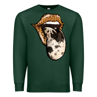 Sports Green Western Leopard Cowhide Tongue Premium Sweatshirt - Jasminsmagicworld