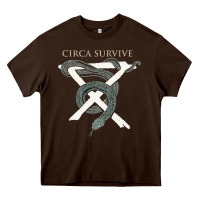 Chocolate Brown Circa Survive Heavy Core Tee - artisFamous