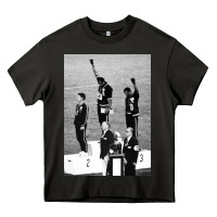 Asphalt black power black fist 1968 olympics Heavy Core Tee - artisFamous