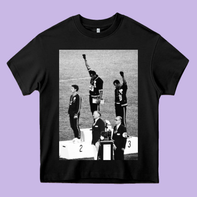 Black Power Black Fist 1968 Olympics Heavy Core Tee Designed By Artisfamous