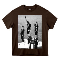 Chocolate Brown black power black fist 1968 olympics Heavy Core Tee - artisFamous