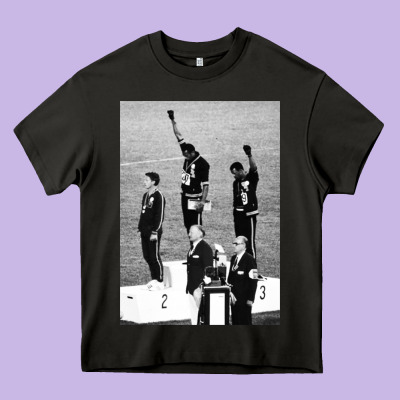 Black Power Black Fist 1968 Olympics Heavy Core Tee Designed By Artisfamous