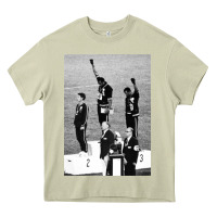 Mossy black power black fist 1968 olympics Heavy Core Tee - artisFamous