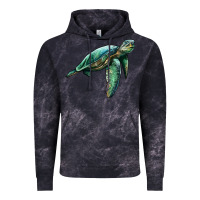 Cloud Black sea turtle Vintage Hoodie - Artiststas
