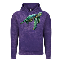 Cloud Purple sea turtle Vintage Hoodie - Artiststas