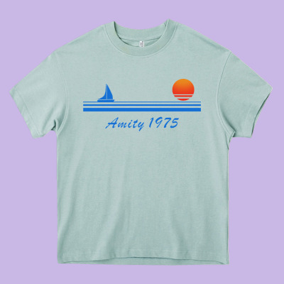 Amity Island 1975 Heavy Core Tee Designed By Artisfamous