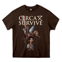 Chocolate Brown Circa Survive Heavy Core Tee - artisFamous