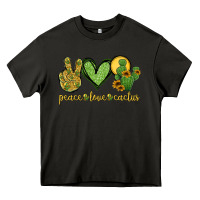 Asphalt peace love cactus Heavy Core Tee - Jasminsmagicworld