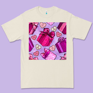 Valentines Day Gift Box And Cookie Seamless Pattern Premium Tee Designed By Bundleandbundleshop