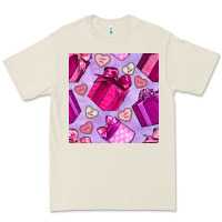 Bone valentines day gift box and cookie seamless pattern Premium Tee - BundleAndBundleShop