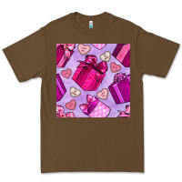 Cacao valentines day gift box and cookie seamless pattern Premium Tee - BundleAndBundleShop