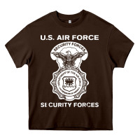 Chocolate Brown air force security forces Heavy Core Tee - artisFamous