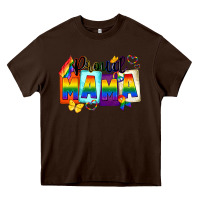 Chocolate Brown proud mama Heavy Core Tee - FaDigitalArtStudio