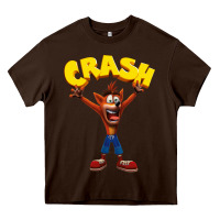 Chocolate Brown crash bandicoot Heavy Core Tee - artisFamous