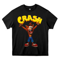 Black crash bandicoot Heavy Core Tee - artisFamous