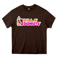 Chocolate Brown dilla' donuts Heavy Core Tee - artisFamous