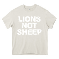 Cream lions not sheep Heavy Core Tee - artisFamous