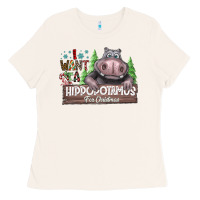 Bone IWant Hippopota maps For Christmas Ladies Tee - CowhideDigitalArt
