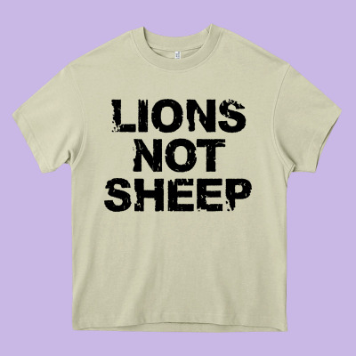 Lions Not Sheep Heavy Core Tee Designed By Artisfamous