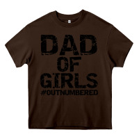 Chocolate Brown dad of girls Heavy Core Tee - artisFamous