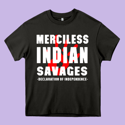 Merciless Indian Savages Heavy Core Tee Designed By Artisfamous