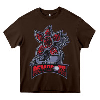 Chocolate Brown hawkins demodogs Heavy Core Tee - artisFamous