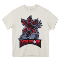 Cream hawkins demodogs Heavy Core Tee - artisFamous