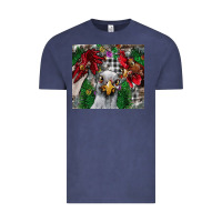 Vintage Denim Chicken Vintage Tee - CowhideDigitalArt