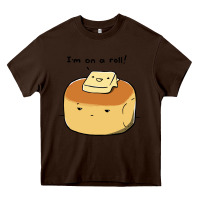 Chocolate Brown i'm on a roll! Heavy Core Tee - artisFamous