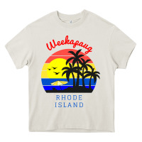 Cream weekapaug, rhode island sunset Heavy Core Tee - artisFamous