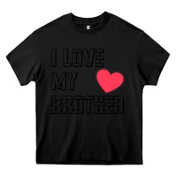 Black i love my brother, brothers day , brother sister  love Heavy Core Tee - artisFamous