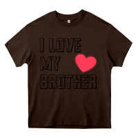 Chocolate Brown i love my brother, brothers day , brother sister  love Heavy Core Tee - artisFamous