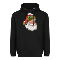 Black santa with snow Heavyweight Hoodie - RanaPortraitStore