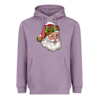 Lavender santa with snow Heavyweight Hoodie - RanaPortraitStore