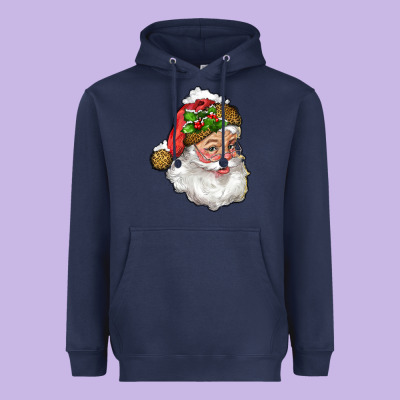 Santa With Snow Heavyweight Hoodie Designed By Ranaportraitstore