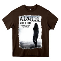 Chocolate Brown alanis morissette, world tour Heavy Core Tee - artisFamous